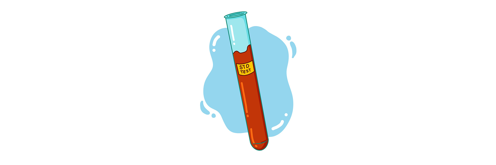 Test-tube with blood for std test